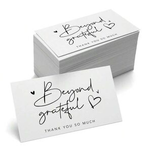 25 Beyond Grateful Thank You Business Cards White